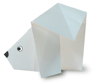 Gấp giấy origami - Gấu bắc cực